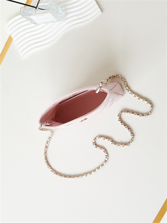 Cha.nel 31 Nano Chain Bag Lambskin Gold Tone Metal Pink AS3656