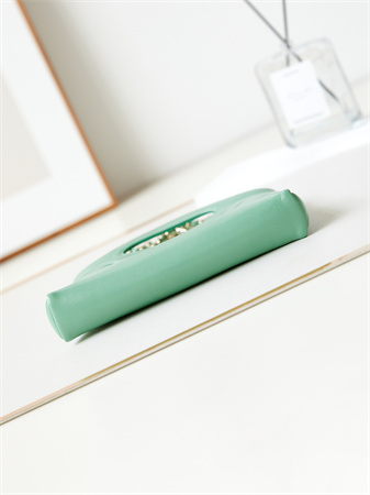 Cha.nel 31 Nano Chain Bag Lambskin Gold Tone Metal Green AS3656