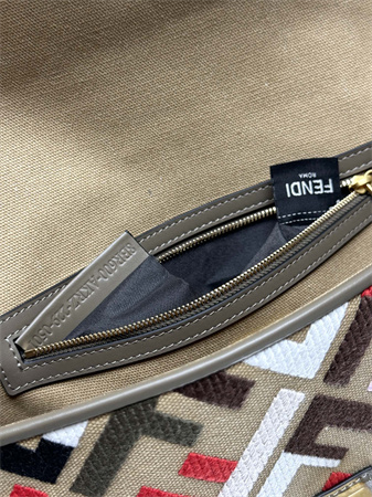 Fen.di Baguette Multicolor FF Canvas Bag