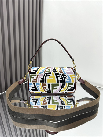 Fen.di Baguette Multicolor FF Canvas Bag