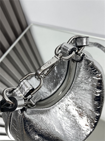 Fendigraphy Mini Leather Bag Silver/Silver