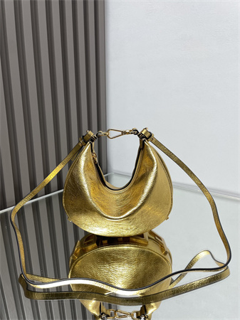 Fendigraphy Mini Leather Bag Gold