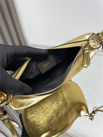 Fendigraphy Mini Leather Bag Gold
