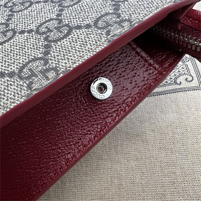 Gu.cci  Pouch With GG Details Supreme Canvas 768255