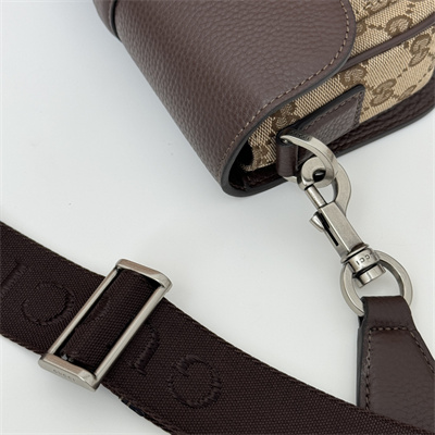 Gu.cci GG super mini bag Beige and ebony Original GG canvas and Brown leather 795213