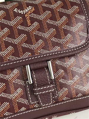 Goyard Grand Bleu PM Shoulder Bag Goyardine Canvas &  Calfskin