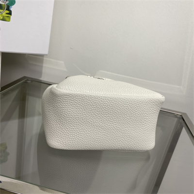 Prada Leather Mini Bag White/Black 1BA349