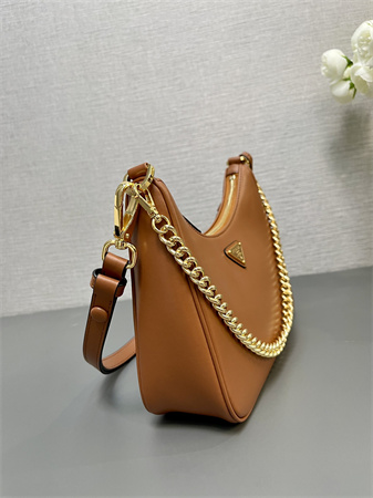 Prada Re-Edition Smooth Leather mini-bag Brown 1BC204