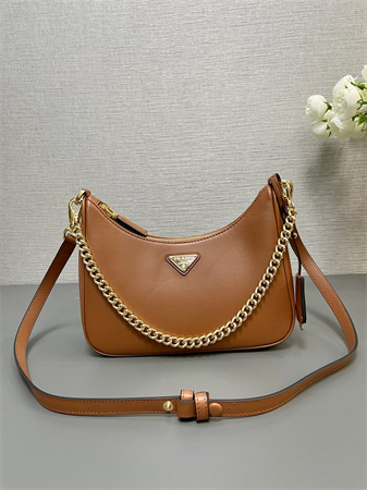 Prada Re-Edition Smooth Leather mini-bag Brown 1BC204