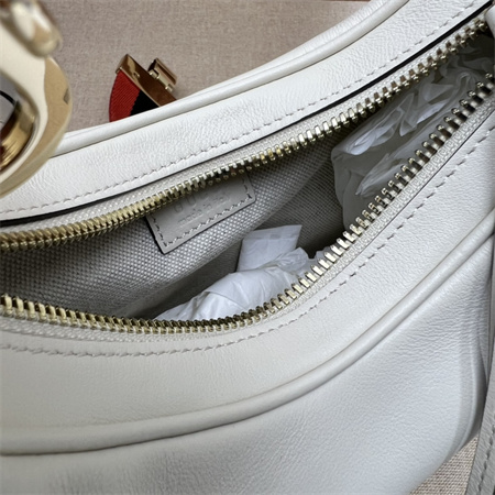 Gu.cci Attache small shoulder bag Leather White 699409