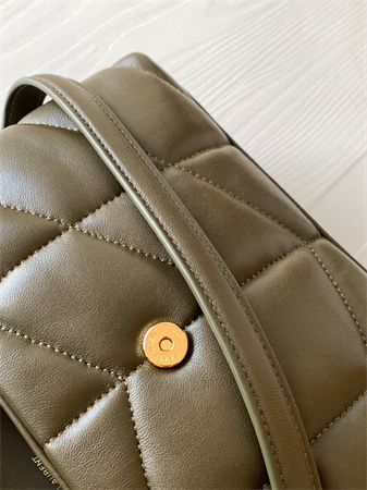 Y.S.L TOY PUFFER In Nappa Lambskin Gold Tone Metal Light Musk