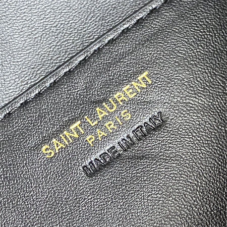 Y.S.L CASSANDRE Envelope Messenger In Grained Lambskin Light Musk