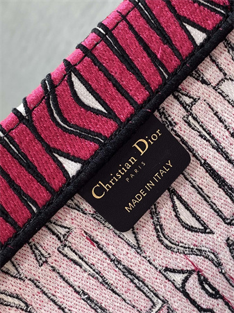 CD Miss Dior Large Book Tote Allover Emb Fuchsia