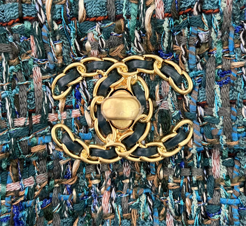 Chanel 19 Bag Tweed Gold Tone Multicolor AS1160