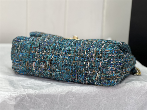 Chanel 19 Bag Tweed Gold Tone Multicolor AS1160