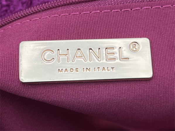 Chanel 19 Bag Tweed Gold Tone Fuchsia AS1160