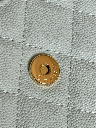 Chanel Wallet On Chain Grained Calfskin Gold Tone Metal Pale Blue AP0250