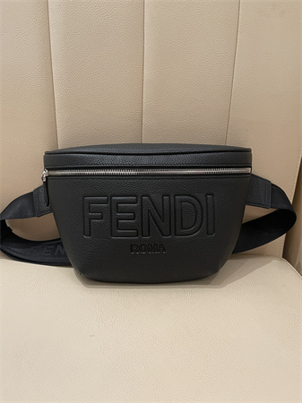 Fen.di Fendi Roma Belt Bag Black Leather