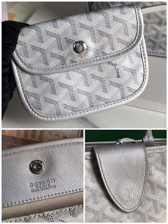 Goyard Anjou Mini Bag Chevroches Calfskin & Goyardine Canvas