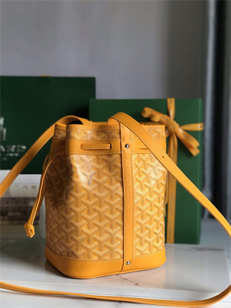Goyard Petit Flot Bucket Bag Goyardine Canvas & Chevroches Calfskin