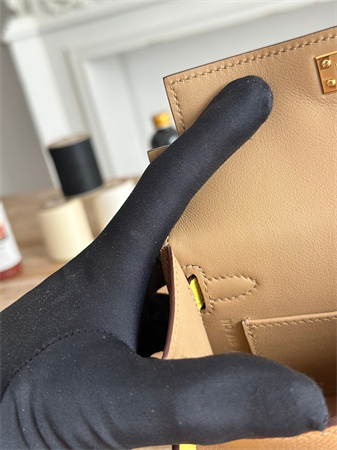 Hermes Kelly Mini II Bag Epsom Leather Chai/Lime/Mauve Sylvestre HS