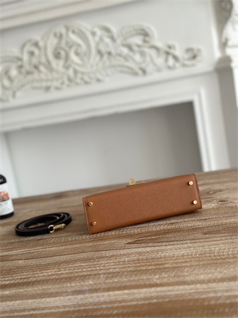 Hermes Kelly Mini II Bag Epsom Leather Gold/Craie/Black HS