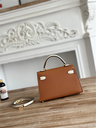 Hermes Kelly Mini II Bag Epsom Leather Gold/Craie HS