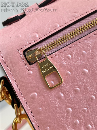 L.V POCHETTE M??TIS EAST WEST Ostrich Leather Pink N85902