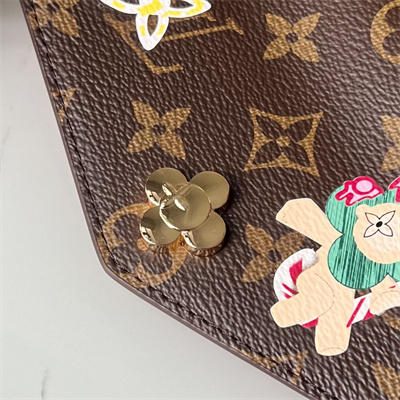 L.V Sarah Wallet Monogram Canvas Vivienne Red M12207