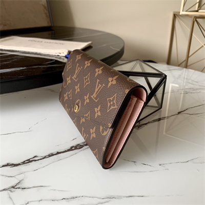 L.V Sarah Wallet Monogram Canvas Inside Pink M62235