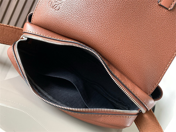 Loewe XS Military messenger bag in Soft Grained calfskin Brown