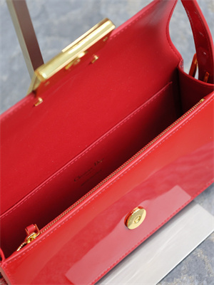 CD Miss Dior FLAP BAG Patent Calfskin Red