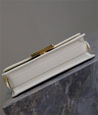 CD Miss Dior FLAP BAG Patent Calfskin White