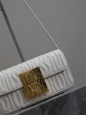 CD Miss Dior Flap Bag White Quilted Miss Dior Allover Calfskin