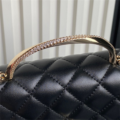 Chanel Clutch with Chain Lambskin, Strass & Gold-Tone Metal Black  AP4293