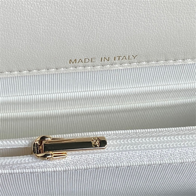 Chanel Clutch with Chain Lambskin, Strass & Gold-Tone Metal White  AP4293