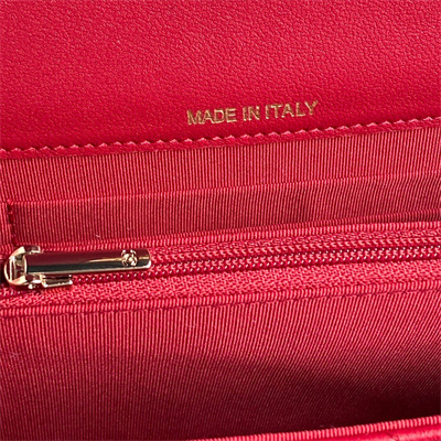 Chanel Clutch with Chain Lambskin, Strass & Gold-Tone Metal Red  AP4300