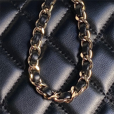 Chanel box bag Lambskin & Gold-Tone Metal  Black AS5168