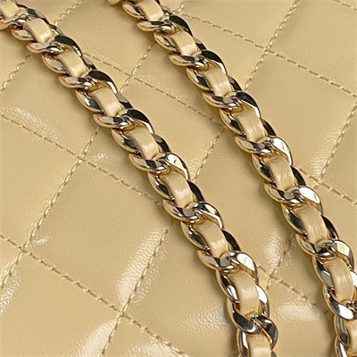 Chanel Vanity Case Shiny Crumpled Lambskin & Gold-Tone Metal Beige AS5222