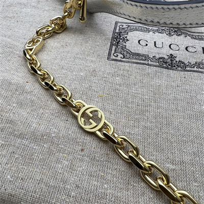 Gu.cci Jackie 1961 Mini Shoulder Bag Silver Leather 675799