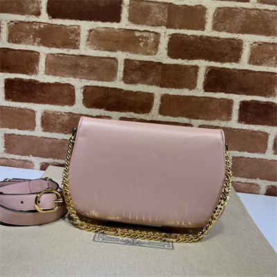 Gu.cci Blondie Shoulder Bag Pink Leather 699268