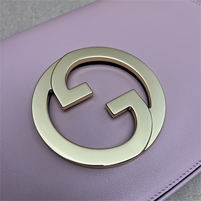 Gu.cci Blondie Shoulder Bag Pink Leather 699268