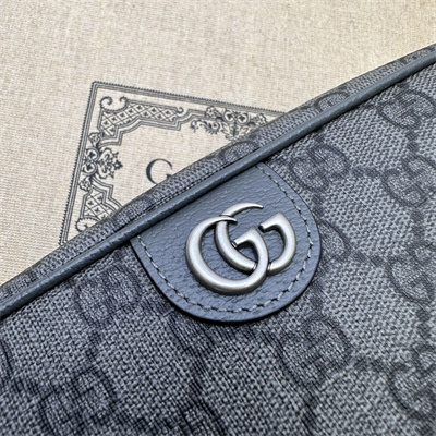 Gu.cci Savoy Toiletry Case with Web Grey 760019