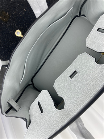 Bir.kin Bag TOGO Leather 25/30/35CM Gold/Silver Hardware In Blue Pale Color HS