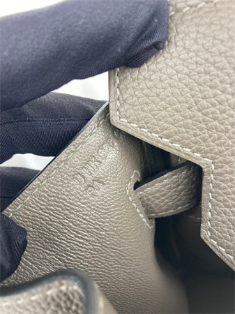 Bir.kin Bag TOGO Leather 25/30/35CM Gold/Silver Hardware In Etain Color HS