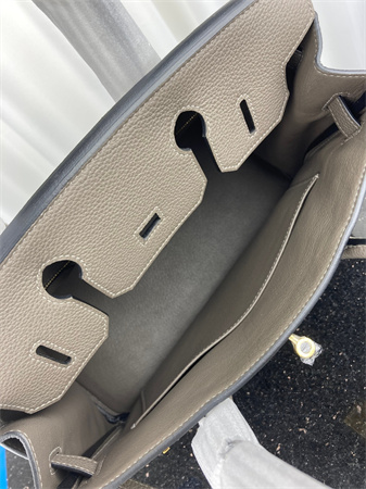 Bir.kin Bag TOGO Leather 25/30/35CM Gold/Silver Hardware In Etain Color HS