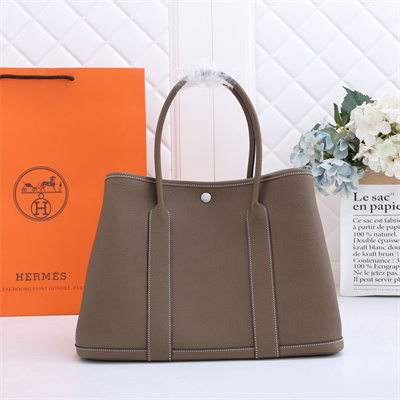 Hermes Garden Party 30/36CM Calfskin Leather Etoupe