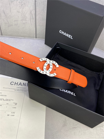 Chanel Belts In Calfskin 30MM Gold/Silver Hardware Orange