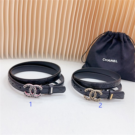 Chanel Belts In Lambskin 20MM In Black
