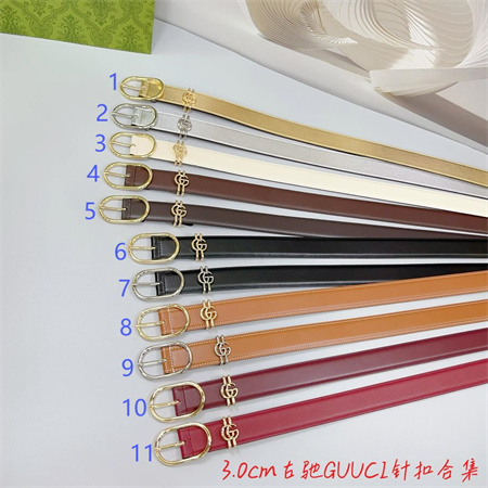 Gucci Belts In Calfskin 30MM  Color Options